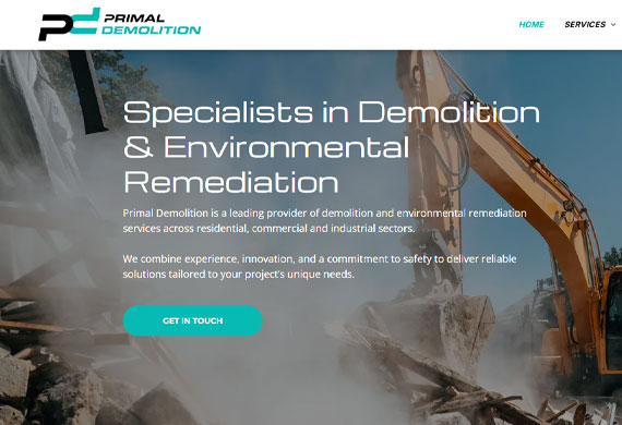 Primal Demolitoin Website and Branding