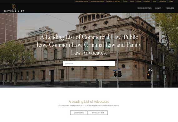 Dever's List Website Design Cheltenham