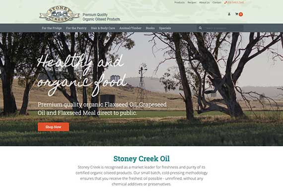 Stoney Creek Oil - Ecommerce Website